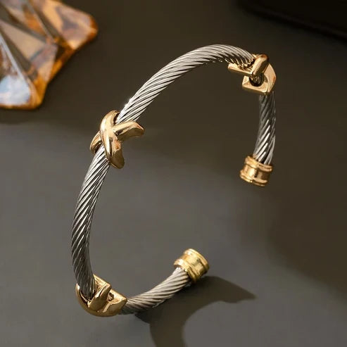 Braided Silver & Gold Bracelet