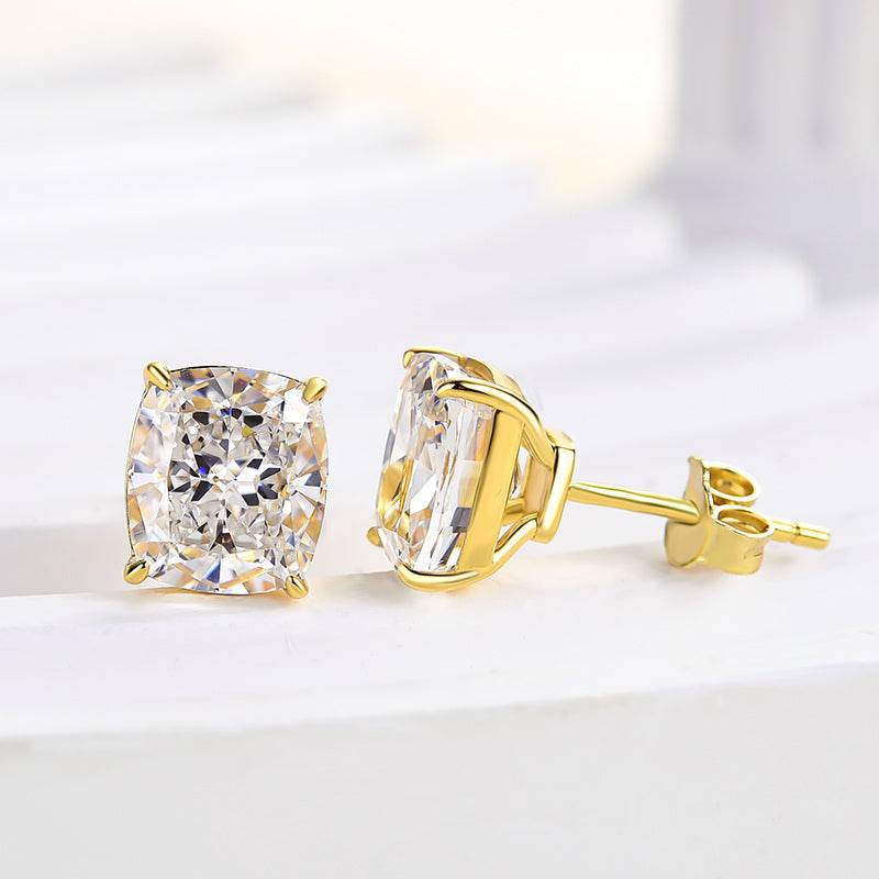 Classic Cushion Cut Women'S Stud Earrings