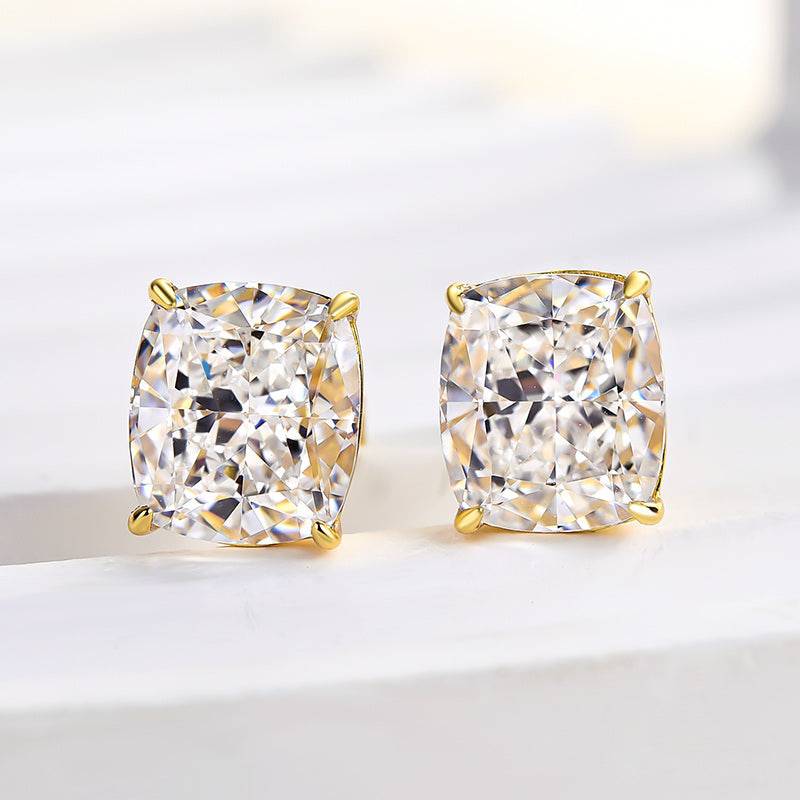 Classic Cushion Cut Women'S Stud Earrings