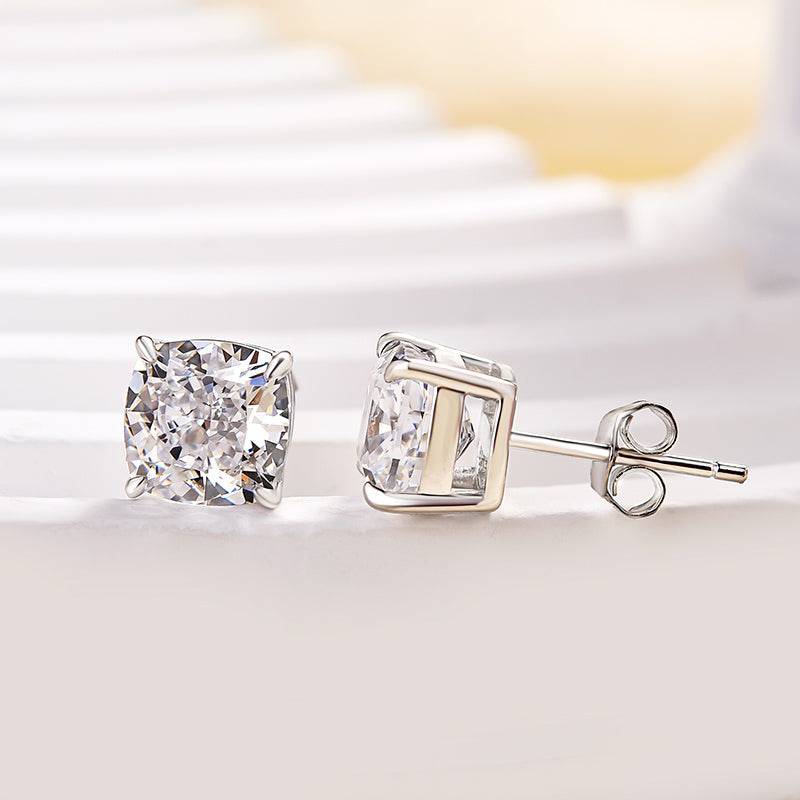 Cushion Cut Women'S Stud Earrings