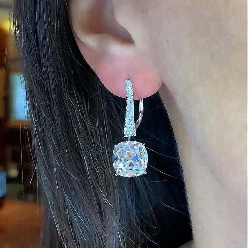 Exquisite Cushion Cut Women'S Earrings