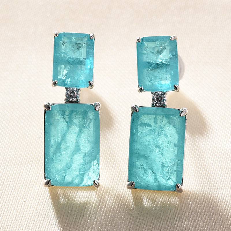 Rare Paraiba Tourmaline Earrings For Women