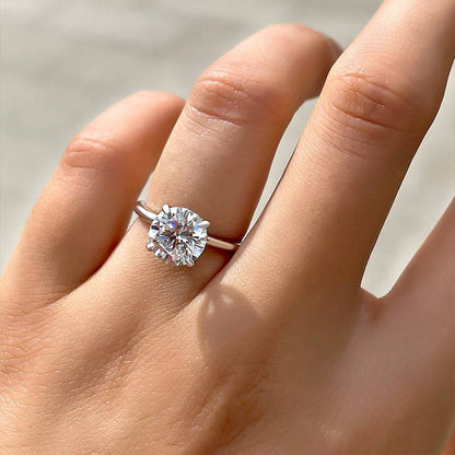 Round Cut Solitaire Ring For Women