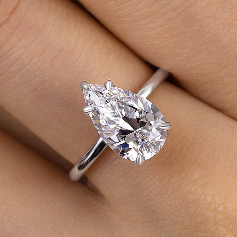 Classic Pear Cut Engagement Ring For Women