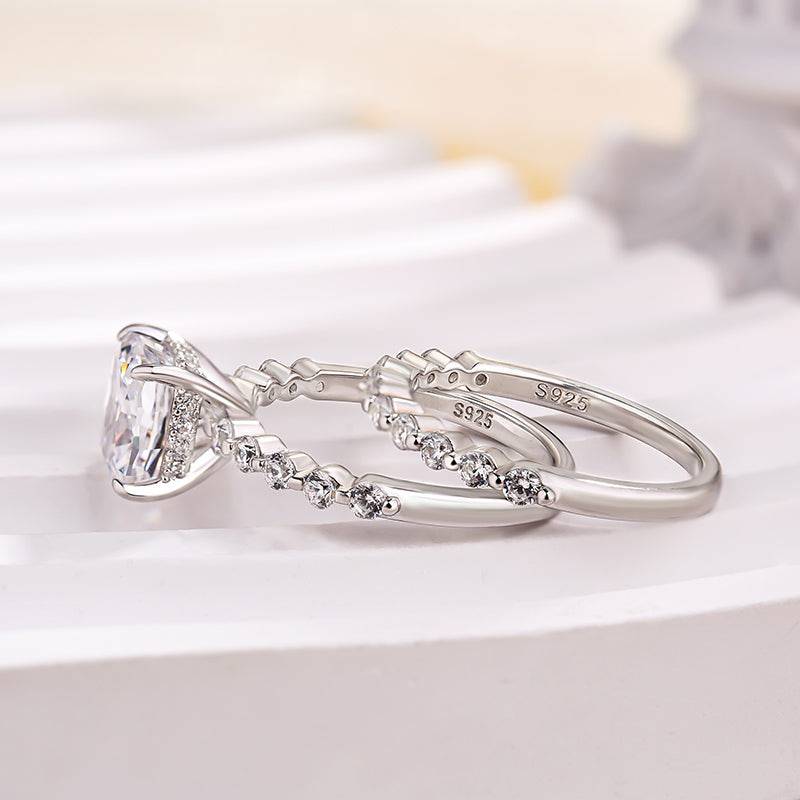 Cushion Cut Women'S Wedding Ring Set
