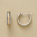 Shimmering Gold Silver Hoop Earrings